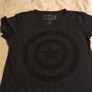 Charcoal gray Marvel Captain America tee
